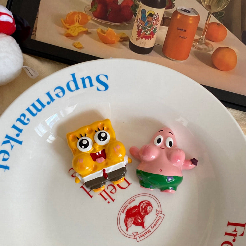 American Retro SpongeBob & Patrick Refrigerator Magnets (Set of 2)