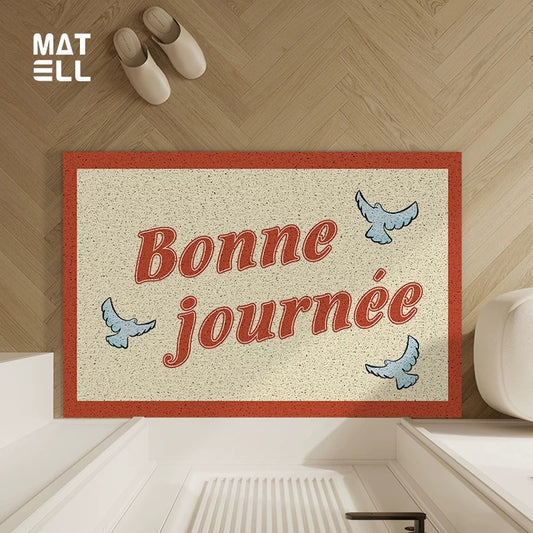 Paillasson en soie à boucle style français Bonne journée